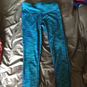 Prana blue striped leggings size XS